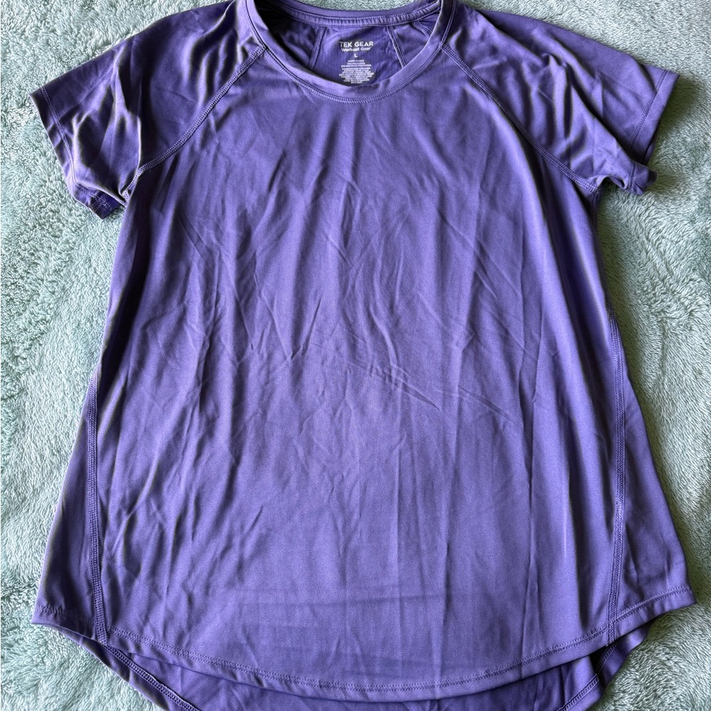 Tek Gear Purple Relaxed Short Sleeve Tee
